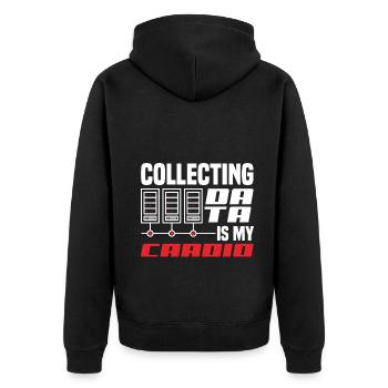 La collecte de données est mon scientifique de données cardio - Veste à capuche bio Premium Unisexe - noir - Dos - Nico (187cm)