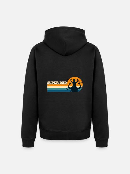 Super dad superdad - Veste à capuche bio Premium Unisexe - noir