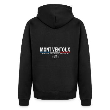 Vélo velo Mont Ventoux cycliste col ventoux - Veste à capuche bio Premium Unisexe - noir - Dos - Nico (187cm)