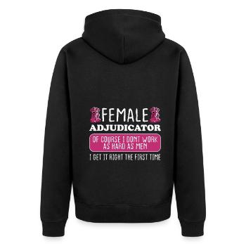 Une avocate réussit la première fois - Veste à capuche bio Premium Unisexe - noir - Dos - Nico (187cm)