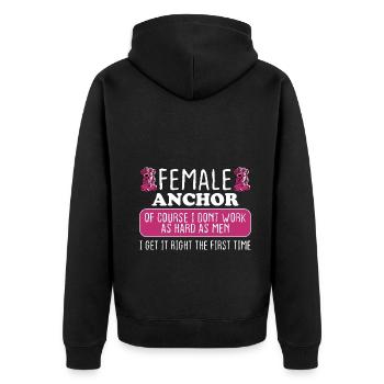 Ancre féminine Get It Right The First Time - Veste à capuche bio Premium Unisexe - noir - Dos - Nico (187cm)