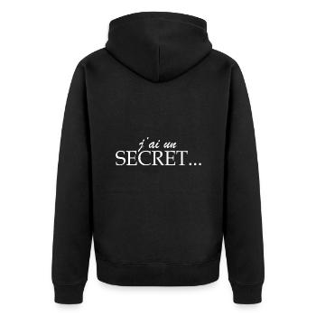 annonce grossesse future maman - Veste à capuche bio Premium Unisexe - noir - Dos - Nico (187cm)