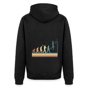 Basketball Sports Evolution for BBall Lovers Dunk - Unisex Premium Organic Zip Hoodie - black - Back - Nico (187cm)