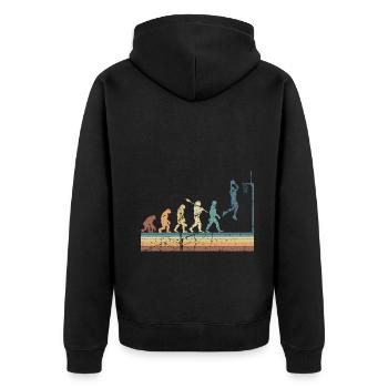 Basketball Sports Evolution for BBall Lovers Dunk - Unisex Premium Organic Zip Hoodie - black - Back - Nico (187cm)