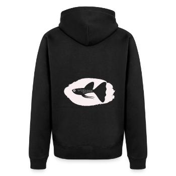 Fish Aquarium Marine Animal Climate Environmental Protection - Unisex Premium Organic Zip Hoodie - black - Back - Nico (187cm)