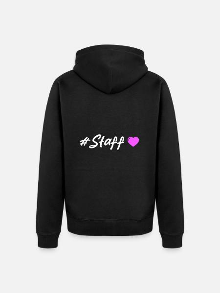 Staff Heart - Unisex Premium Organic Zip Hoodie - black