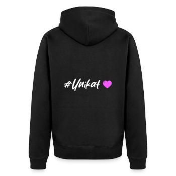 Un cœur unique en son genre - Veste à capuche bio Premium Unisexe - noir - Dos - Nico (187cm)