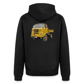 Camion W 50 LA en couleur - Veste à capuche bio Premium Unisexe - noir - Dos - Nico (187cm)