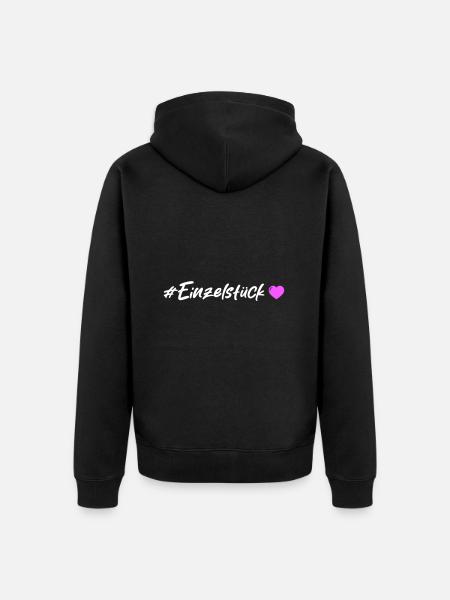 One-of-a-kind heart - Unisex Premium Organic Zip Hoodie - black