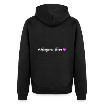 Hangover Team Heart - Unisex Premium Organic Zip Hoodie - black - Back - Nico (187cm)