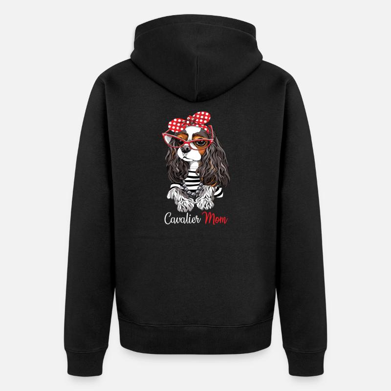 Cavalier King Charles Spaniel - Unisex Premium Bio Zip Hoodie - Schwarz