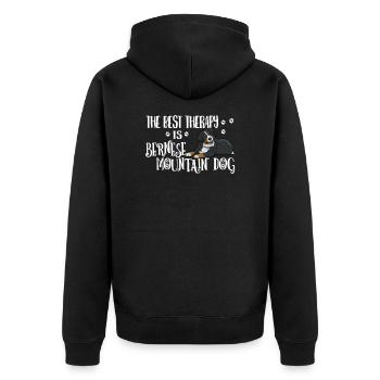Bouvier bernois - Veste à capuche bio Premium Unisexe - noir - Dos - Nico (187cm)
