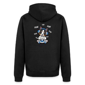 Rat Terrier - Veste à capuche bio Premium Unisexe - noir - Dos - Nico (187cm)