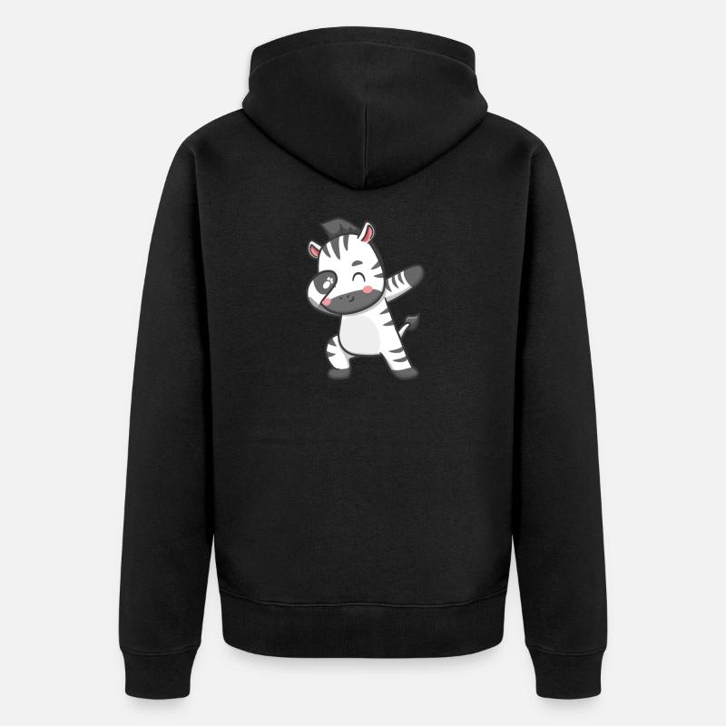 Zèbre - Veste à capuche bio Premium Unisexe - noir