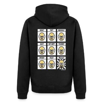 Rien ne vaut le heavy metal ! (Hardrock / NEG / 3C) - Veste à capuche bio Premium Unisexe - noir - Dos - Nico (187cm)