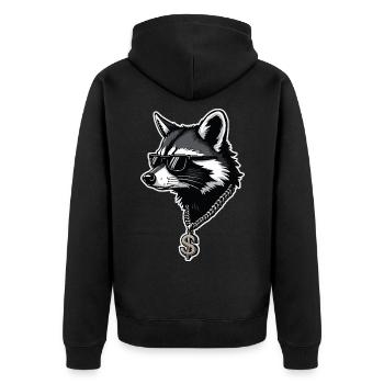 Hip Hop Racoon - Veste à capuche bio Premium Unisexe - noir - Dos - Nico (187cm)