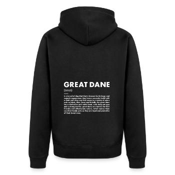 Définition du dogue allemand - Veste à capuche bio Premium Unisexe - noir - Dos - Nico (187cm)
