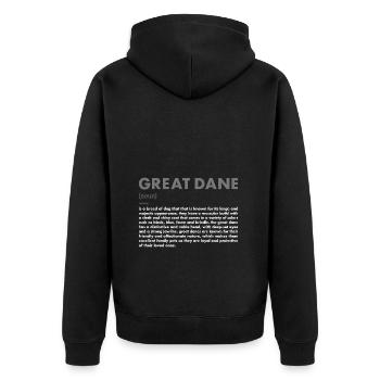 Définition du dogue allemand - Veste à capuche bio Premium Unisexe - noir - Dos - Nico (187cm)