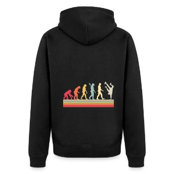 Evolution of Breakdancing B-Boy Dance Breakdance - Unisex Premium Bio Zip Hoodie - Schwarz - Hinten - Nico (187cm)