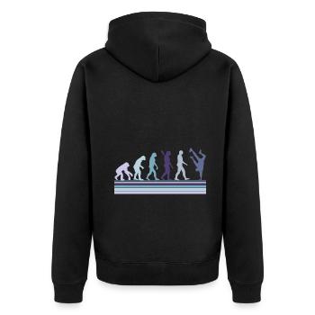 Evolution of Breakdancing B-Boy Dance Breakdance - Unisex Premium Bio Zip Hoodie - Schwarz - Hinten - Nico (187cm)