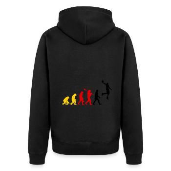 Basketball Sports Evolution for BBall Lovers Dunk - Unisex Premium Organic Zip Hoodie - black - Back - Nico (187cm)