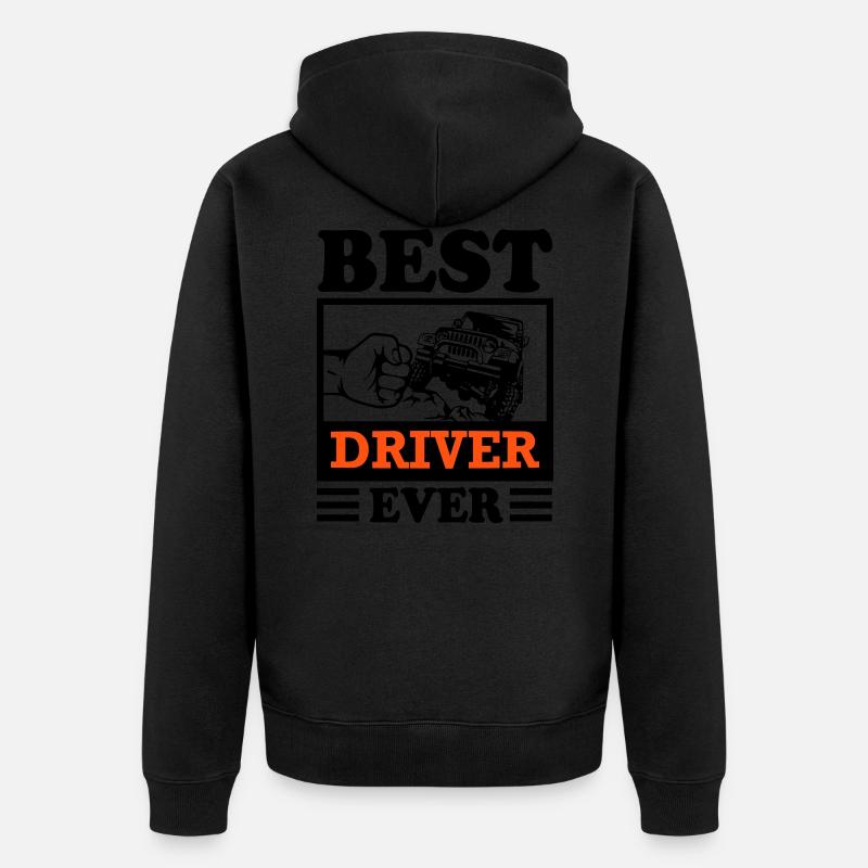 Jeep Coureur Tout-terrain Range Rover - Veste à capuche bio Premium Unisexe - noir