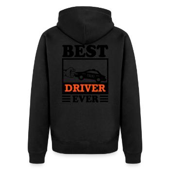 Chauffeur de taxi Driver Best Transport - Veste à capuche bio Premium Unisexe - noir - Dos - Nico (187cm)