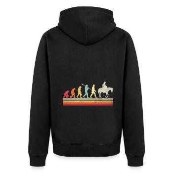 Cowboy Rodeo Western Evolution Line Dance - Veste à capuche bio Premium Unisexe - noir - Dos - Nico (187cm)