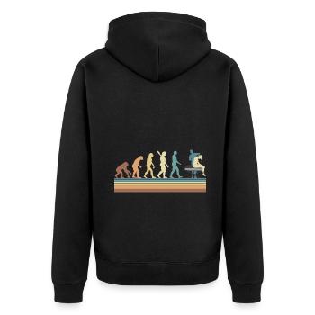 Evolution Physiotherapy Chiropractic - Unisex Premium Organic Zip Hoodie - black - Back - Nico (187cm)