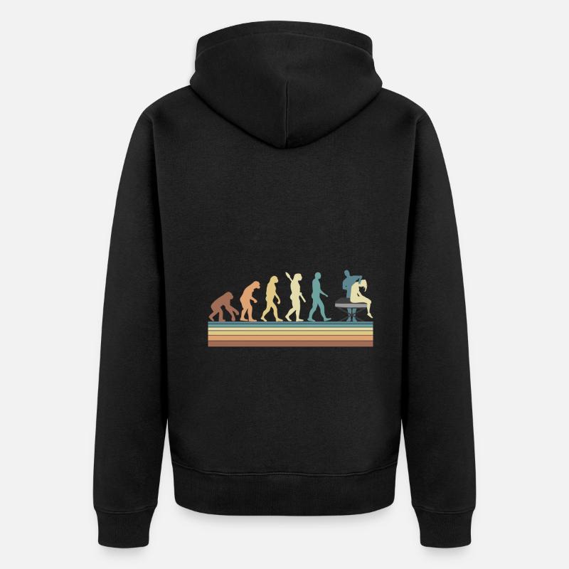 Evolution Physiotherapy Chiropractic - Unisex Premium Organic Zip Hoodie - black