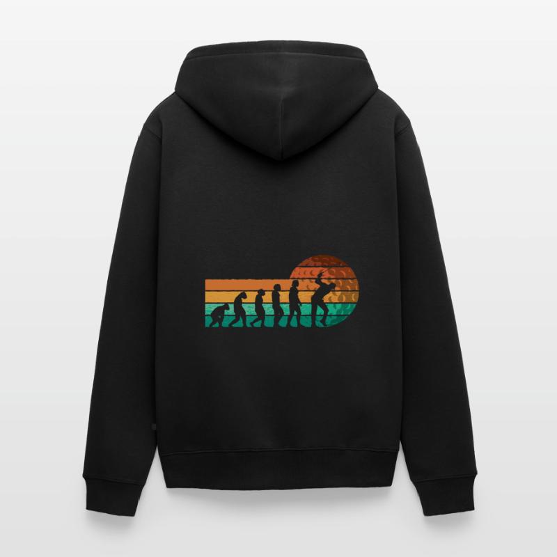 Golf Evolution From Monkey To Men BBall Lovers Unisex Premium Organic Zip Hoodie