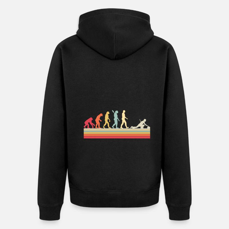 Équipe de curling Evolution - Veste à capuche bio Premium Unisexe - noir