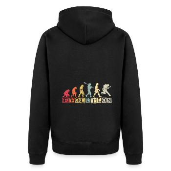 Human Evolution Guitar Band Retro Vintage - Veste à capuche bio Premium Unisexe - noir - Dos - Nico (187cm)