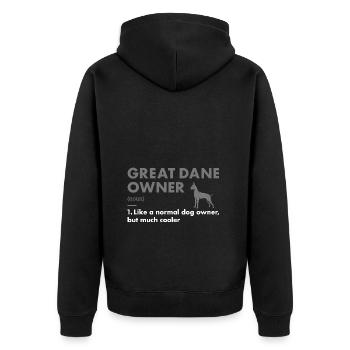 Définition du propriétaire du dogue allemand - Veste à capuche bio Premium Unisexe - noir - Dos - Nico (187cm)