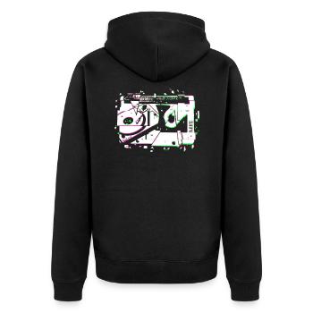 Platine vinyle Techno Rave Tape - Veste à capuche bio Premium Unisexe - noir - Dos - Nico (187cm)