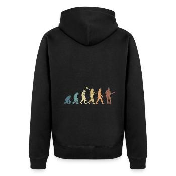 Human Evolution Guitar Band Retro Vintage - Veste à capuche bio Premium Unisexe - noir - Dos - Nico (187cm)