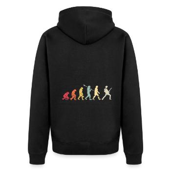 Human Evolution Guitar Band Retro Vintage - Veste à capuche bio Premium Unisexe - noir - Dos - Nico (187cm)