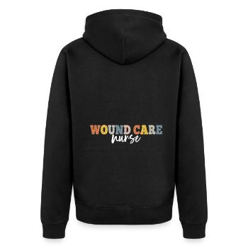 Infirmière en soins des plaies Infirmière autorisée IA IA - Veste à capuche bio Premium Unisexe - noir - Dos - Nico (187cm)