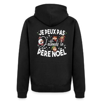 Père Noël Je Peux Pas Christmas Bébé Enfant - Veste à capuche bio Premium Unisexe - noir - Dos - Nico (187cm)