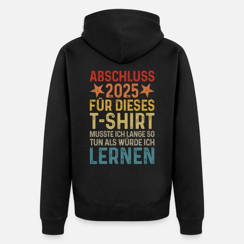 Abschluss 2025 - Unisex Premium Bio Zip Hoodie - Schwarz