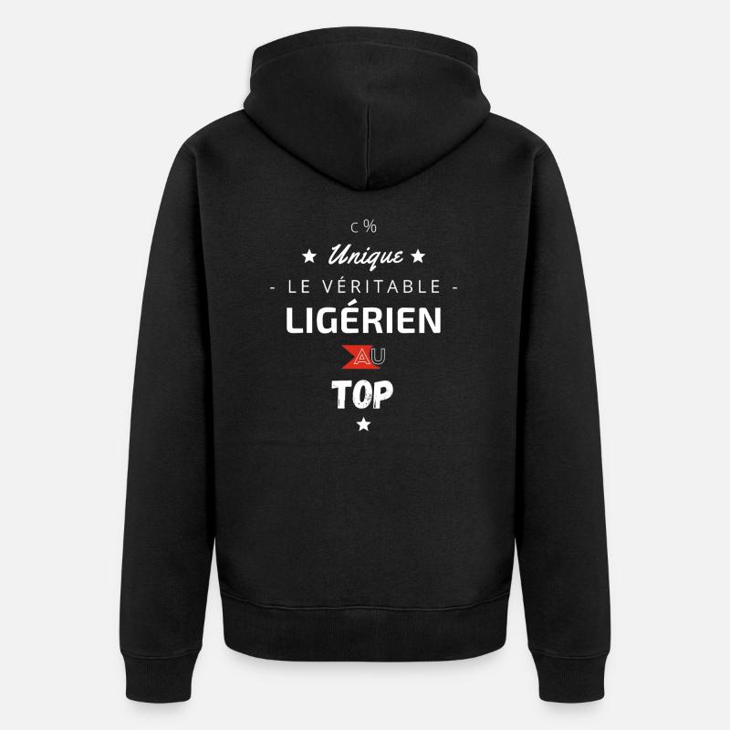 Le Véritable Ligérien au top - Veste à capuche bio Premium Unisexe - noir