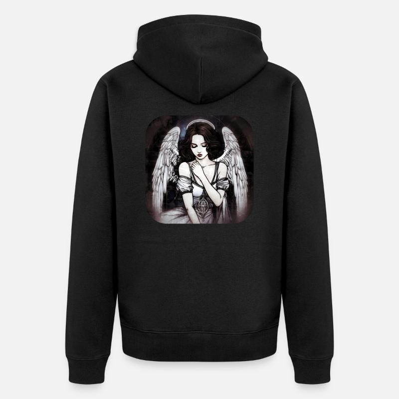 Ange gothique cool II - Veste à capuche bio Premium Unisexe - noir