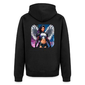 Ange cybergoth cool - Veste à capuche bio Premium Unisexe - noir - Dos - Nico (187cm)
