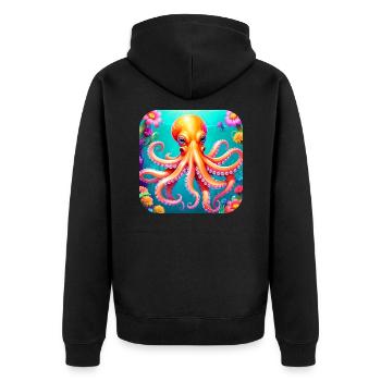 Poulpe cool II - Veste à capuche bio Premium Unisexe - noir - Dos - Nico (187cm)