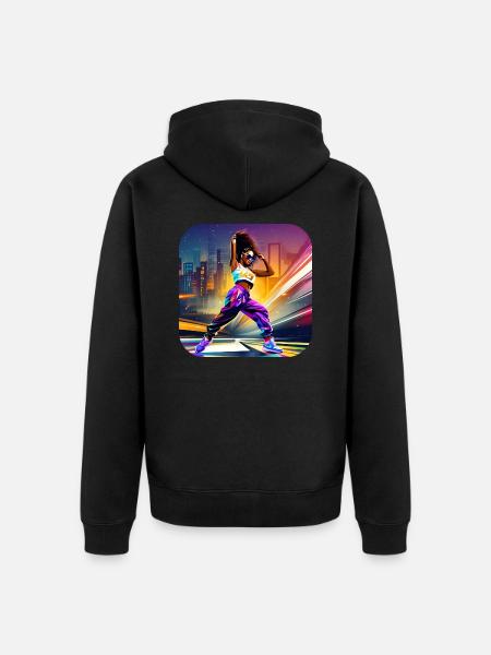 Cool Hip Hop Dancer - Unisex Premium Organic Zip Hoodie - black