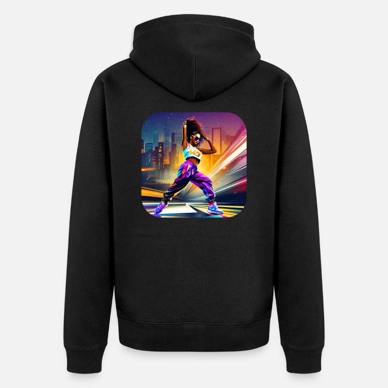 Danseur Hip Hop Cool - Veste à capuche bio Premium Unisexe - noir