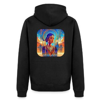 Chaman fantastique mystique avec attrape-rêves - Veste à capuche bio Premium Unisexe - noir - Dos - Nico (187cm)
