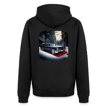 Corbillard Vintage cool - Veste à capuche bio Premium Unisexe - noir - Dos - Nico (187cm)