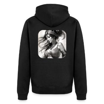 Beauté mystique - Veste à capuche bio Premium Unisexe - noir - Dos - Nico (187cm)
