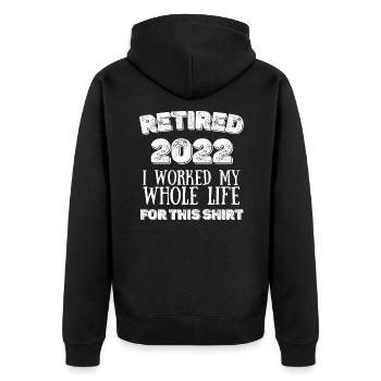 Retraite - Pension - Veste à capuche bio Premium Unisexe - noir - Dos - Nico (187cm)